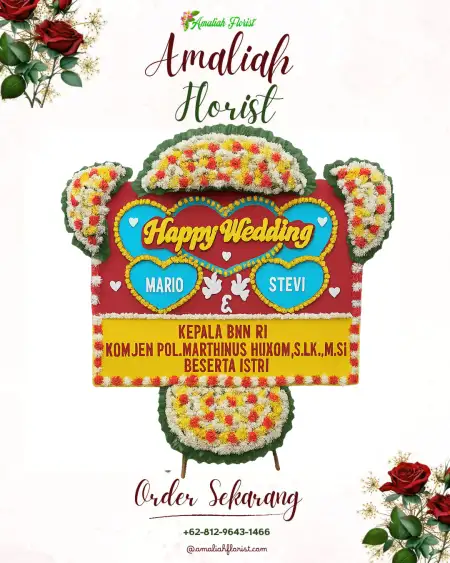 Papan Bunga Pernikahan Kristen